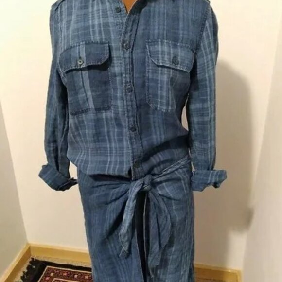 Polo Ralph Lauren Wester Denim Sarong Wrap Dress  Size 8 - Picture 3 of 8
